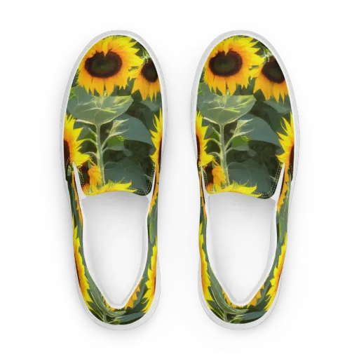 Solar Bloom on a Women's Slip-On Canvas Shoes