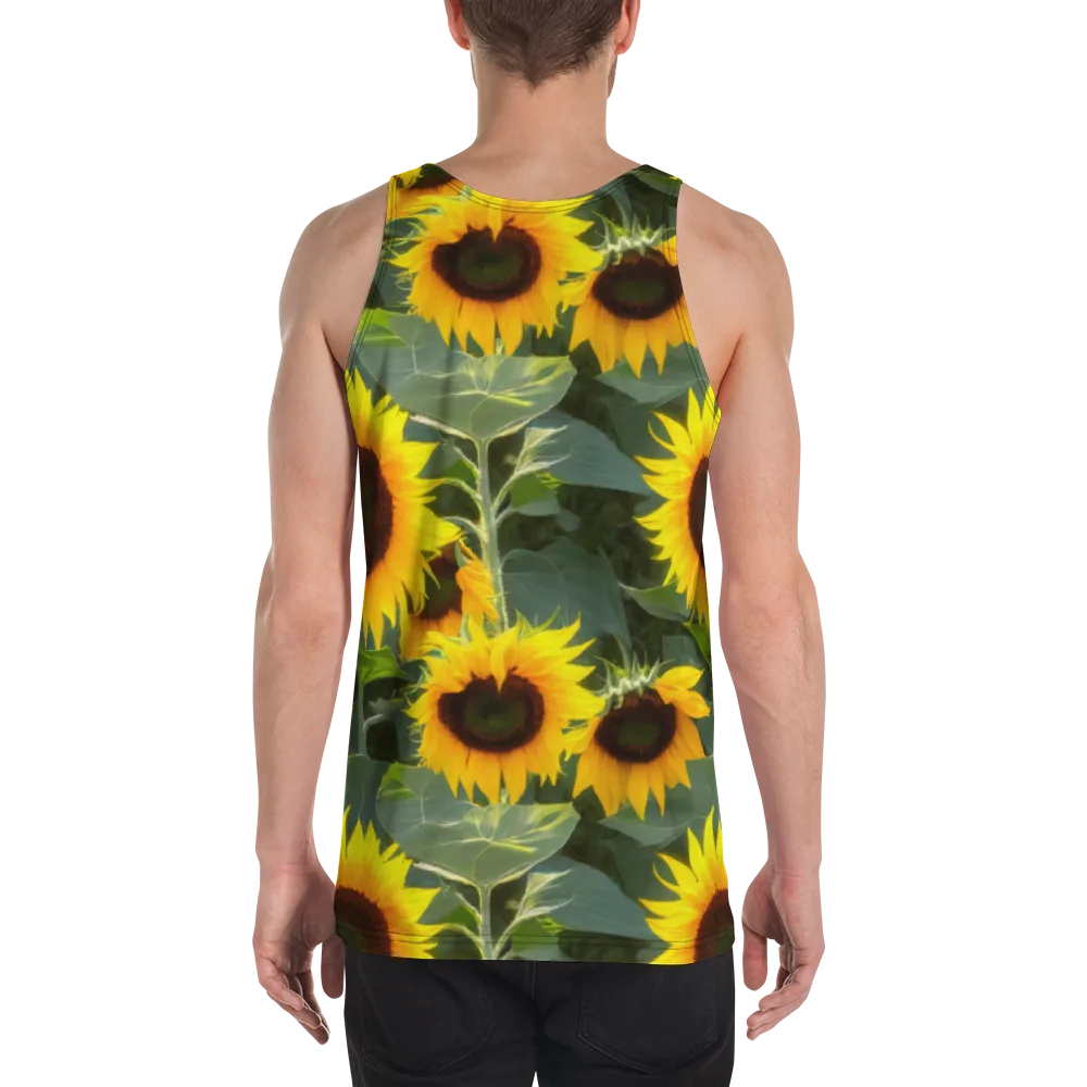 Solar Bloom on Men's Tank Top — Back