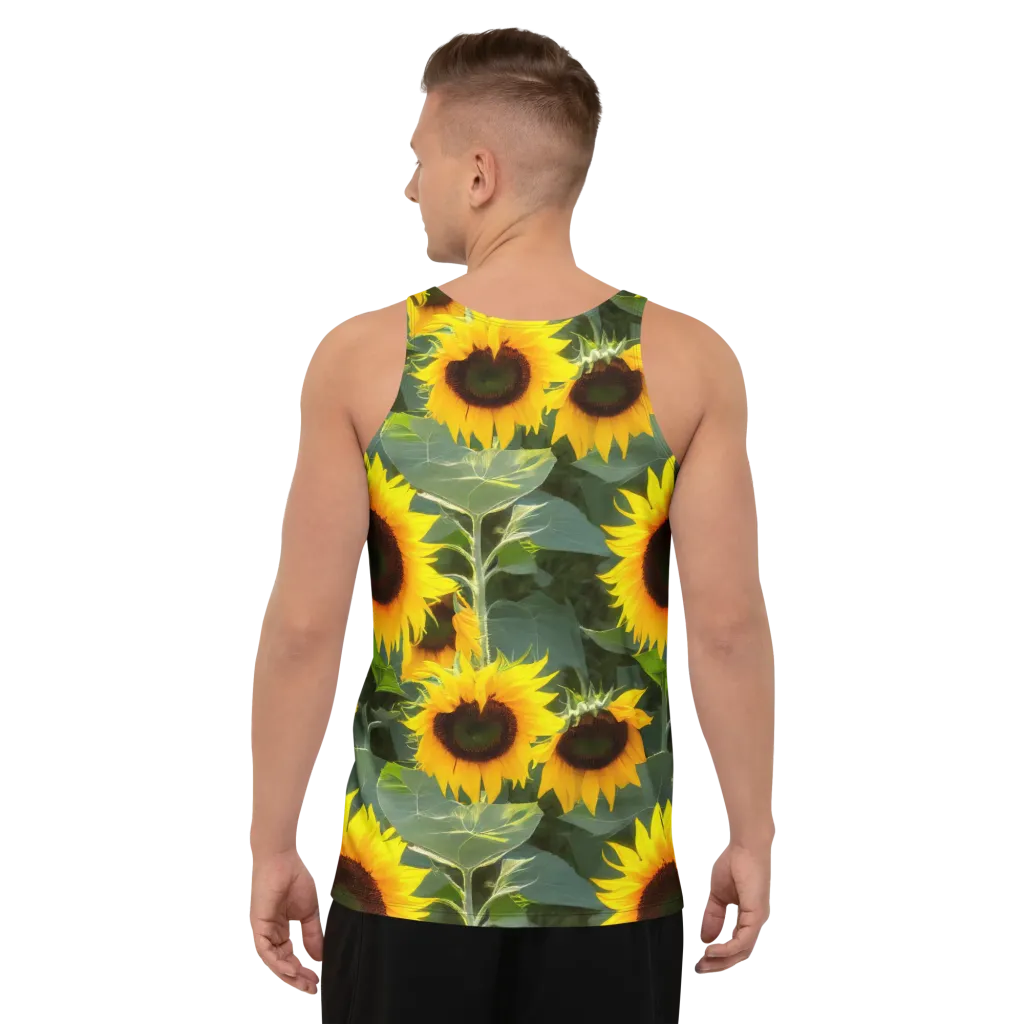 Solar Bloom on Men's Tank Top — Back