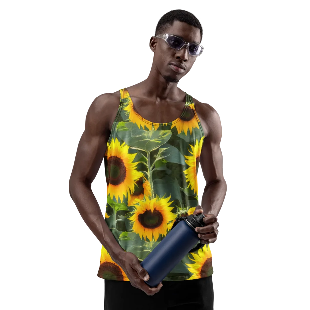 Solar Bloom on Men's Tank Top — Front