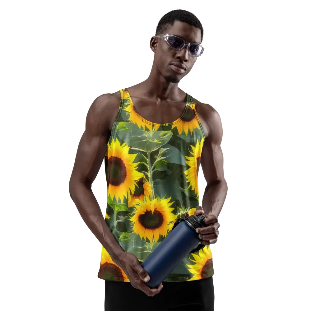 Solar Bloom on Men's Tank Top — Front