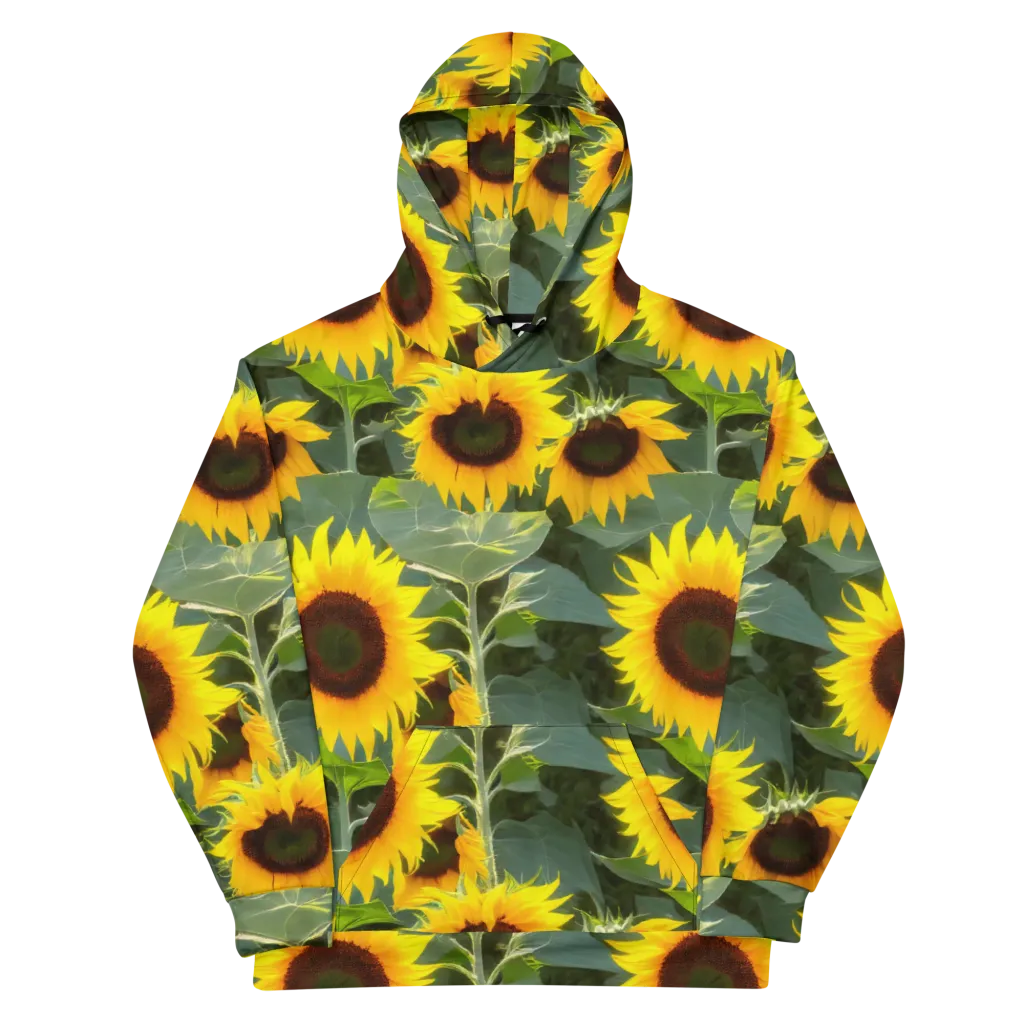 Solar Bloom on Cotton Hoodie — Front