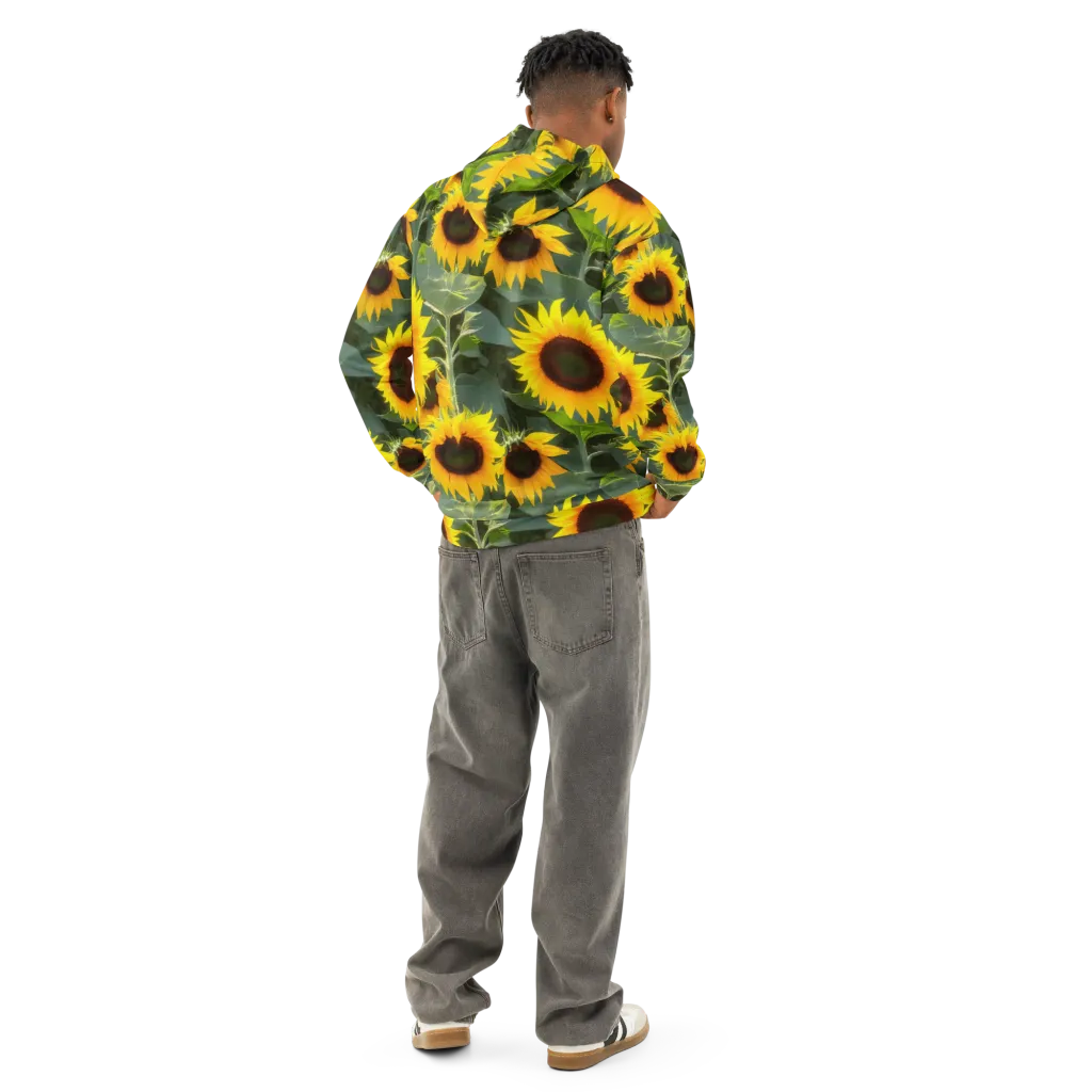Solar Bloom on Cotton Hoodie — Back