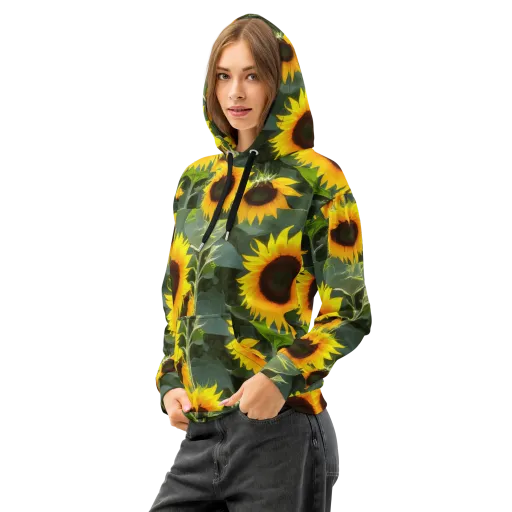 Solar Bloom on a Cotton Hoodie