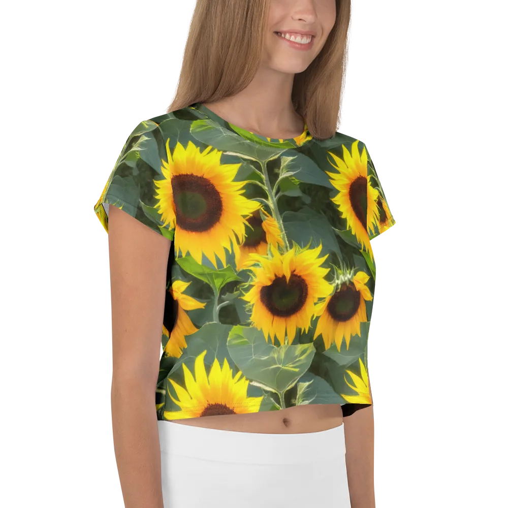Solar Bloom on Crop Tee — Right
