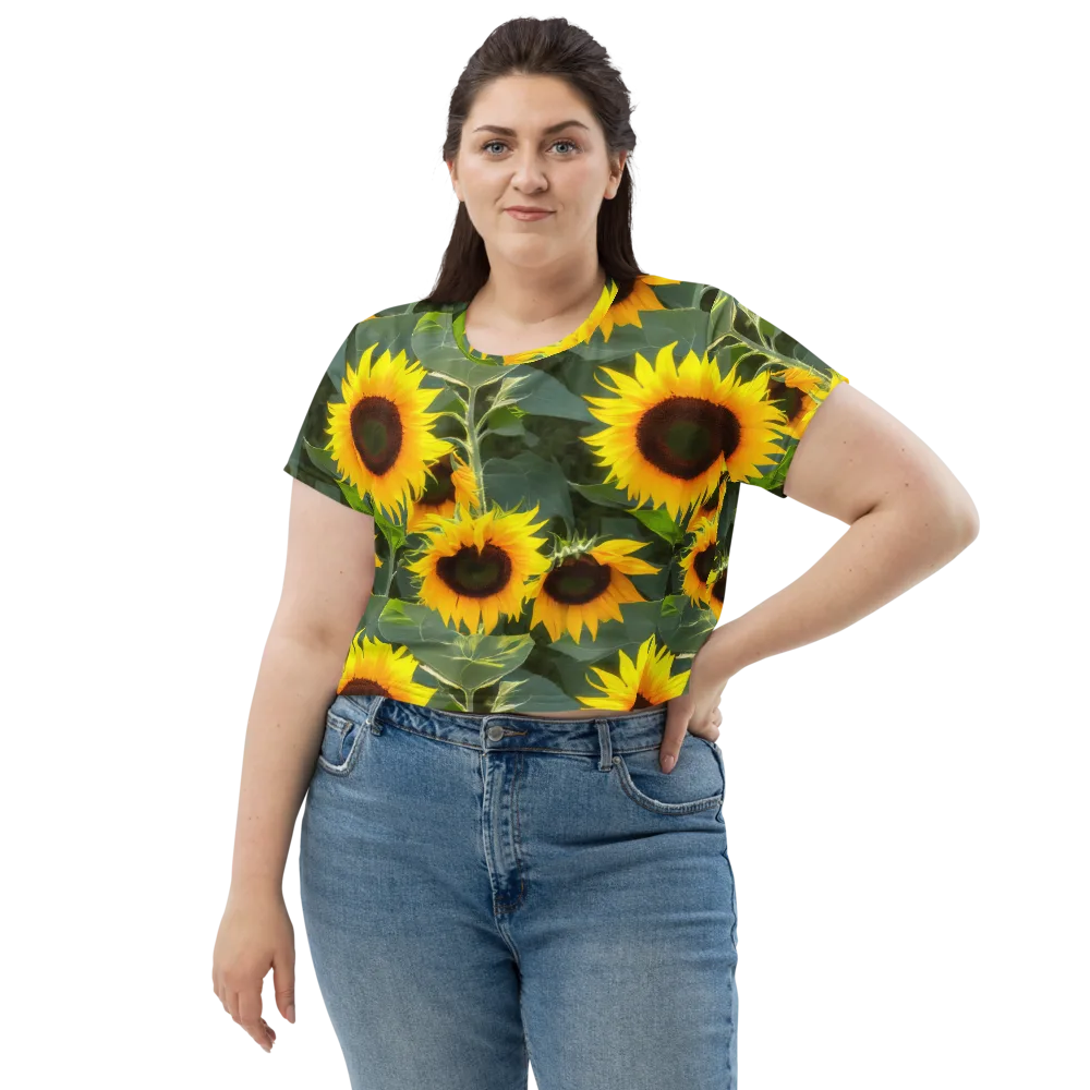 Solar Bloom on Crop Tee — Front