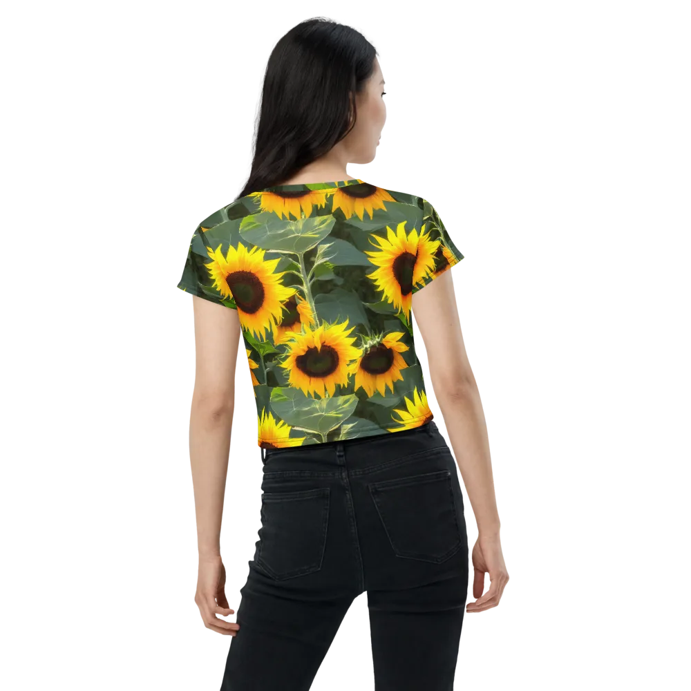 Solar Bloom on Crop Tee — Back