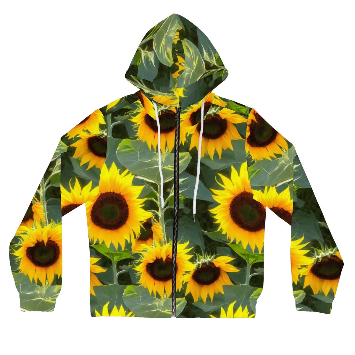 Solar Bloom on Women's Full-Zip Hoodie — Front