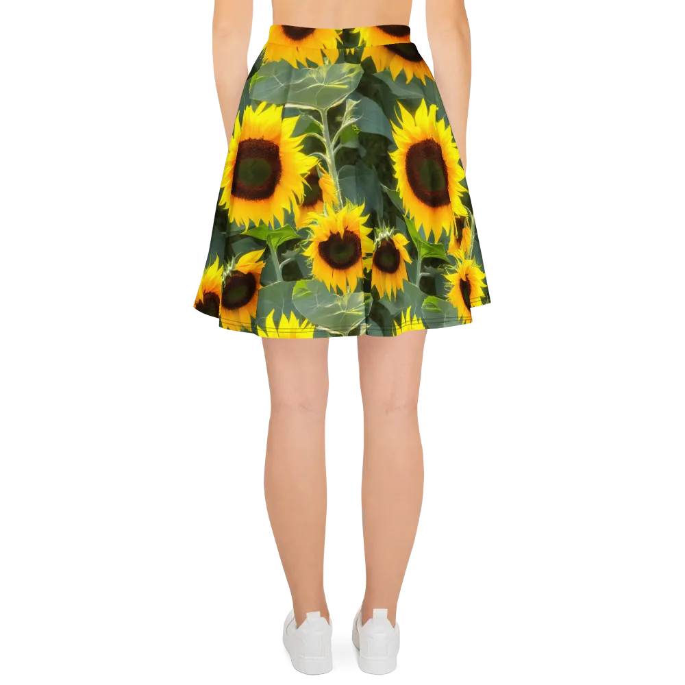Solar Bloom on Skater Skirt — Back