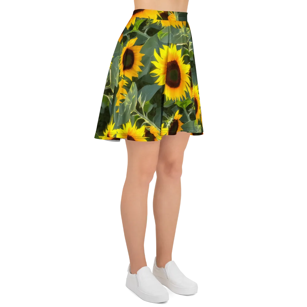 Solar Bloom on Skater Skirt — Right