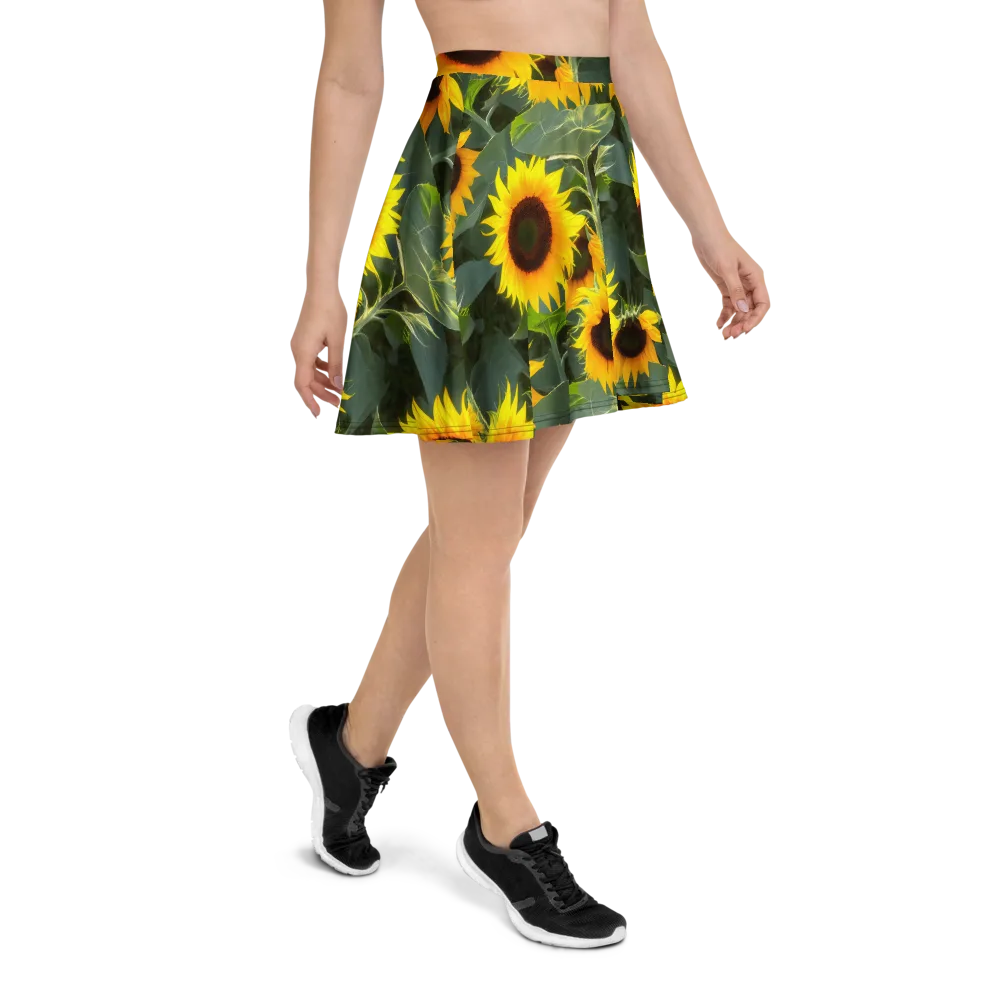Solar Bloom on Skater Skirt — Right