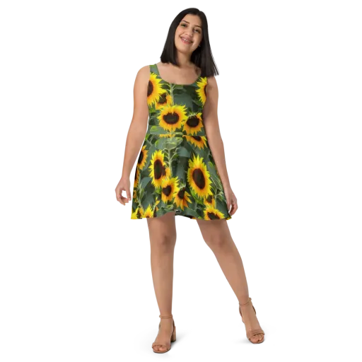 Solar Bloom on a Skater Dress