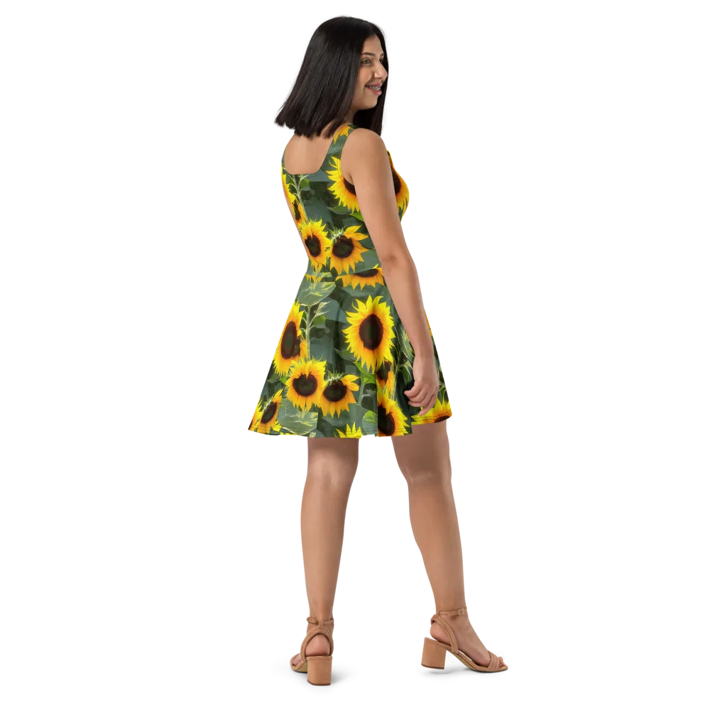 Solar Bloom on Skater Dress — Right