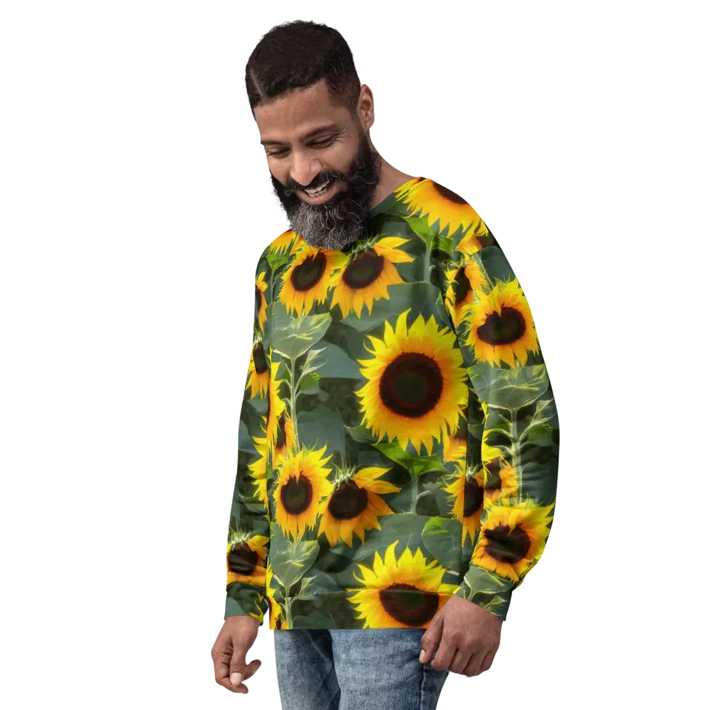 Solar Bloom on Sweatshirt — Left Front