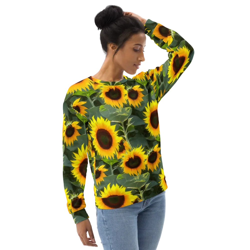 Solar Bloom on Sweatshirt — Right Front