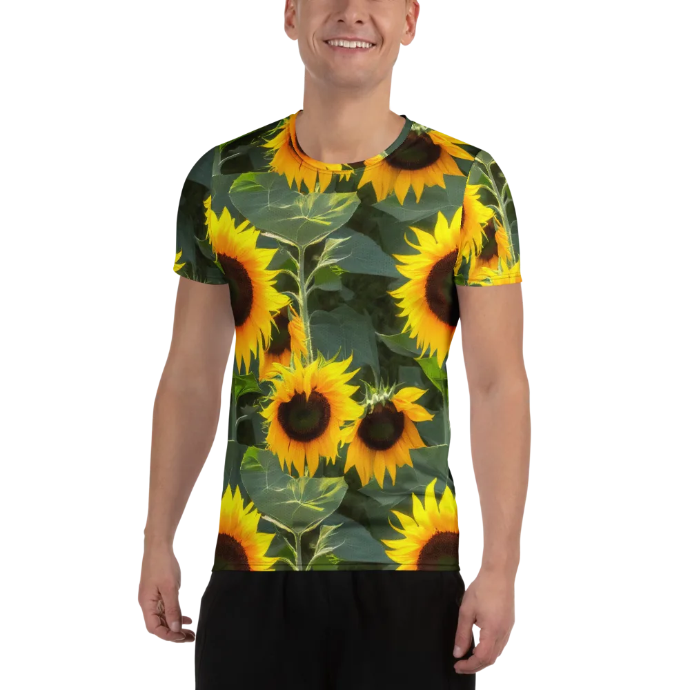 Solar Bloom on Men's Athletic T-Shirt — Front