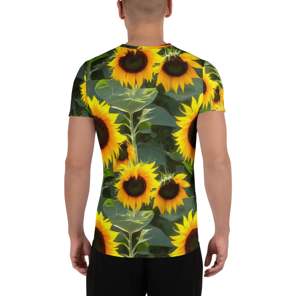 Solar Bloom on Men's Athletic T-Shirt — Back