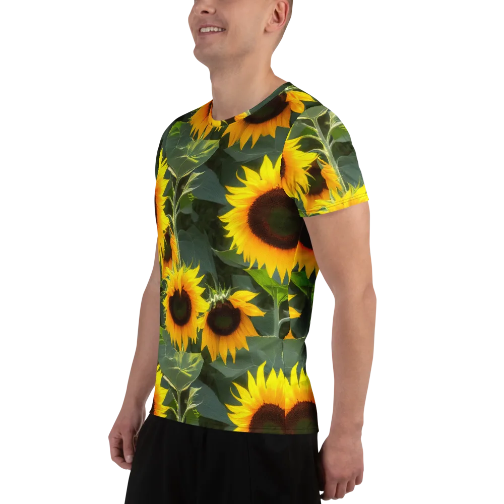 Solar Bloom on Men's Athletic T-Shirt — Left