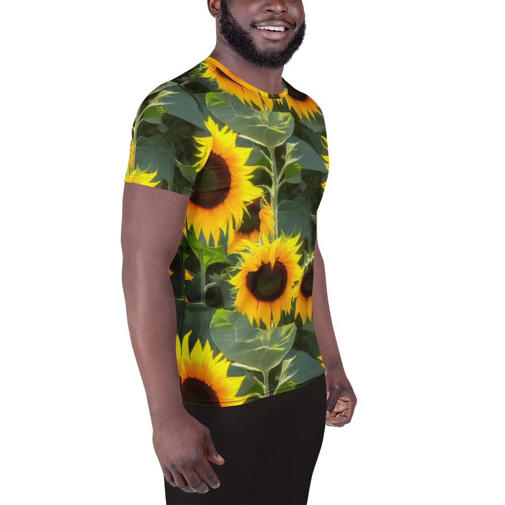 Solar Bloom on Men's Athletic T-Shirt — Right