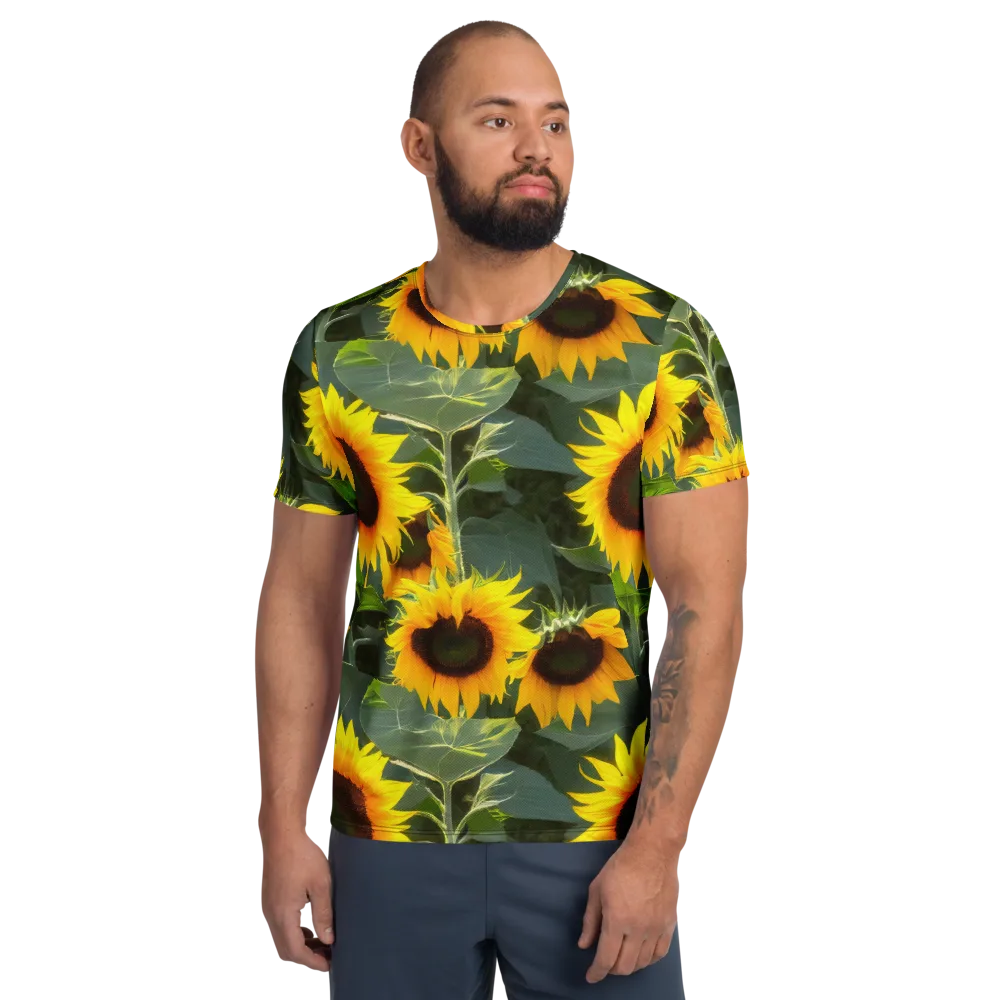 Solar Bloom on Men's Athletic T-Shirt — Front