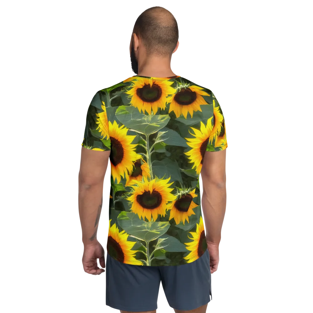 Solar Bloom on Men's Athletic T-Shirt — Back