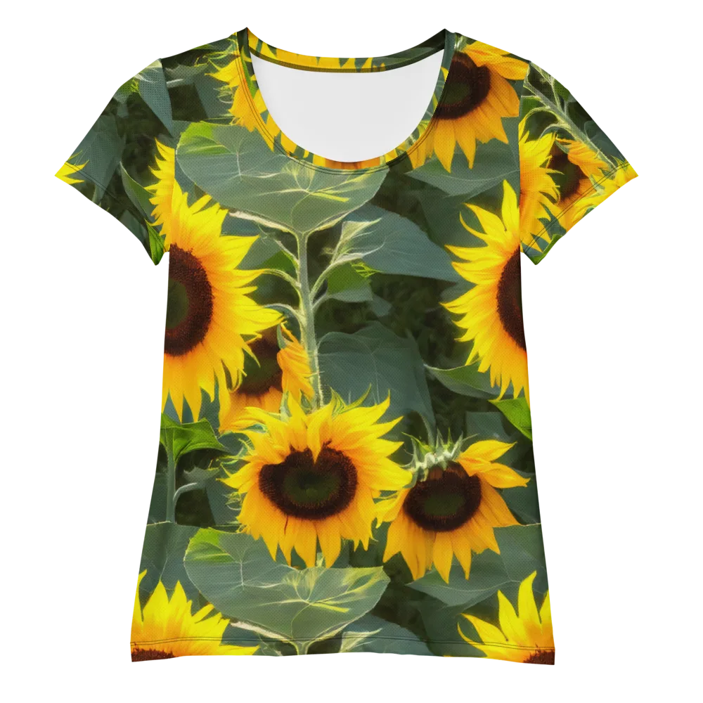 Solar Bloom on Women's Athletic T-Shirt — Front