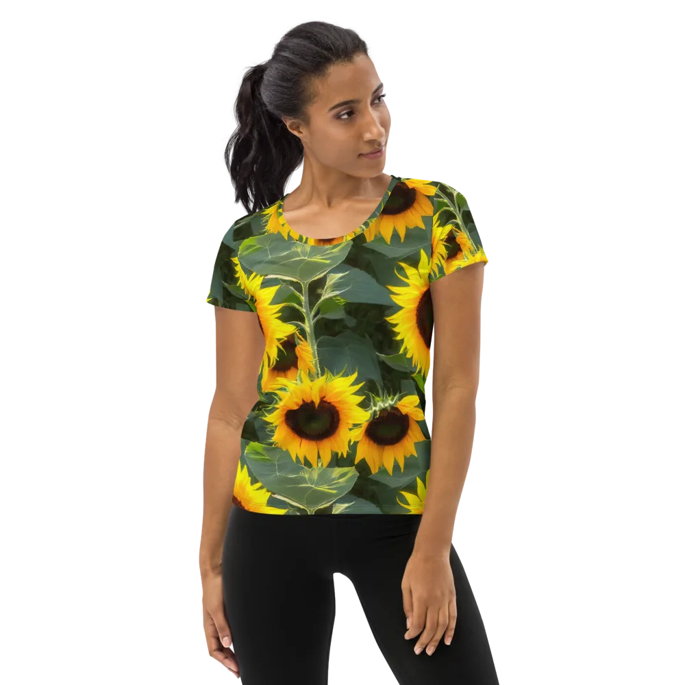 Solar Bloom on Women's Athletic T-Shirt — Front