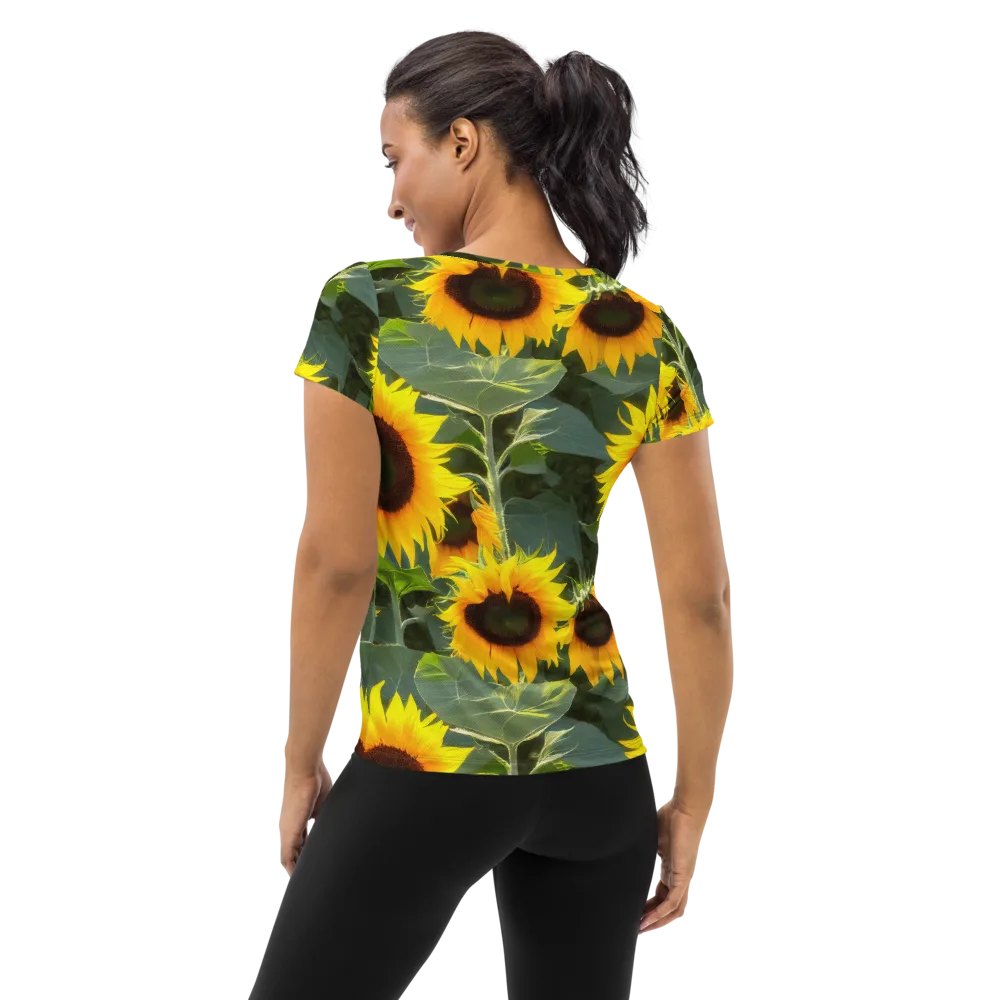 Solar Bloom on Women's Athletic T-Shirt — Back