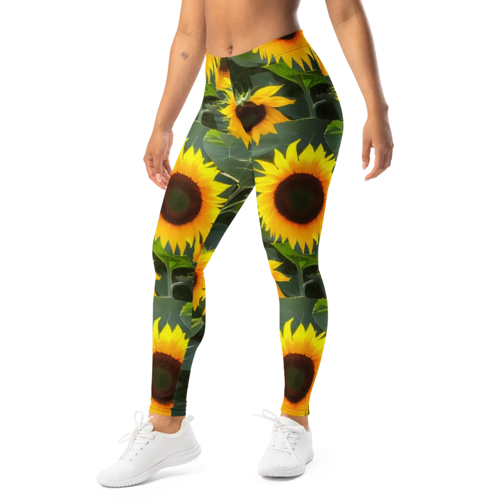 Solar Bloom on Leggings — Left Front