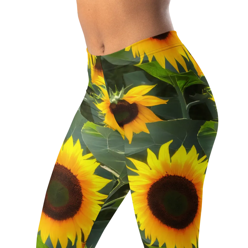 Solar Bloom on Leggings — Left Front