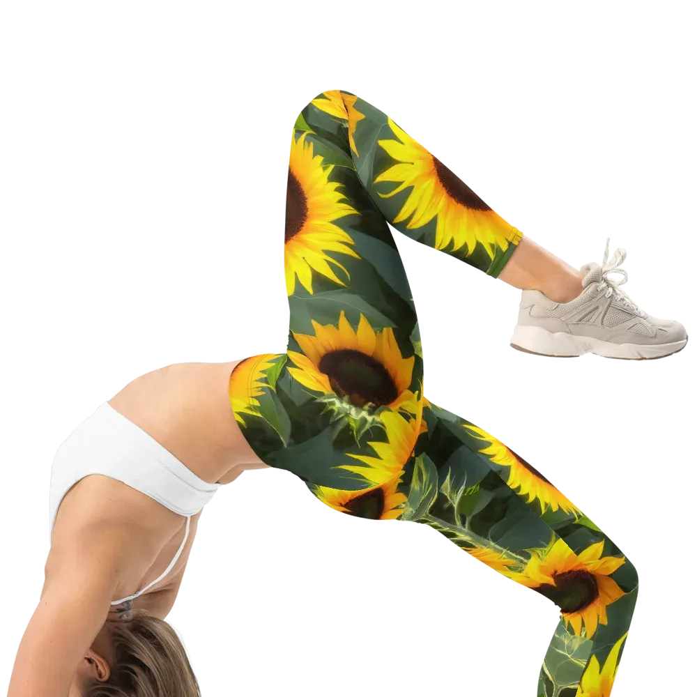 Solar Bloom on Leggings — Right