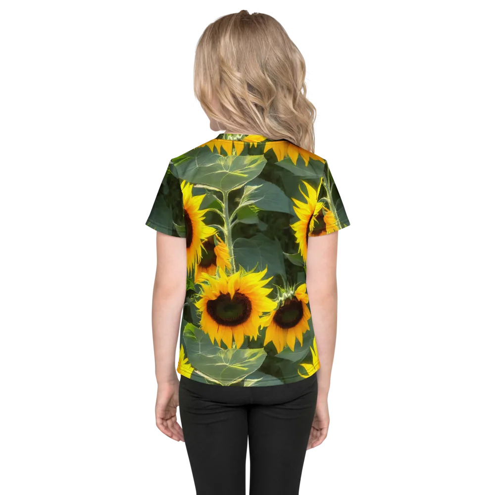 Solar Bloom on Kids Crew Neck T-Shirt — Back