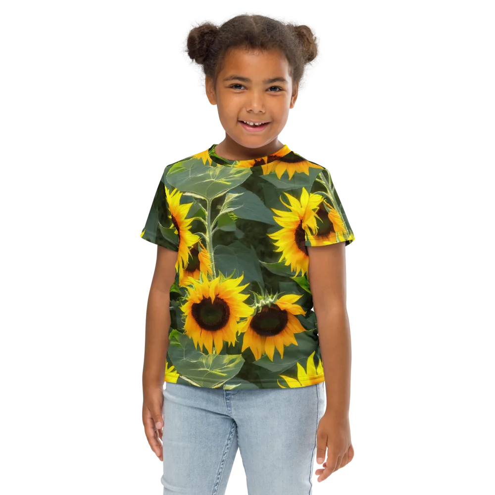 Solar Bloom on Kids Crew Neck T-Shirt — Front