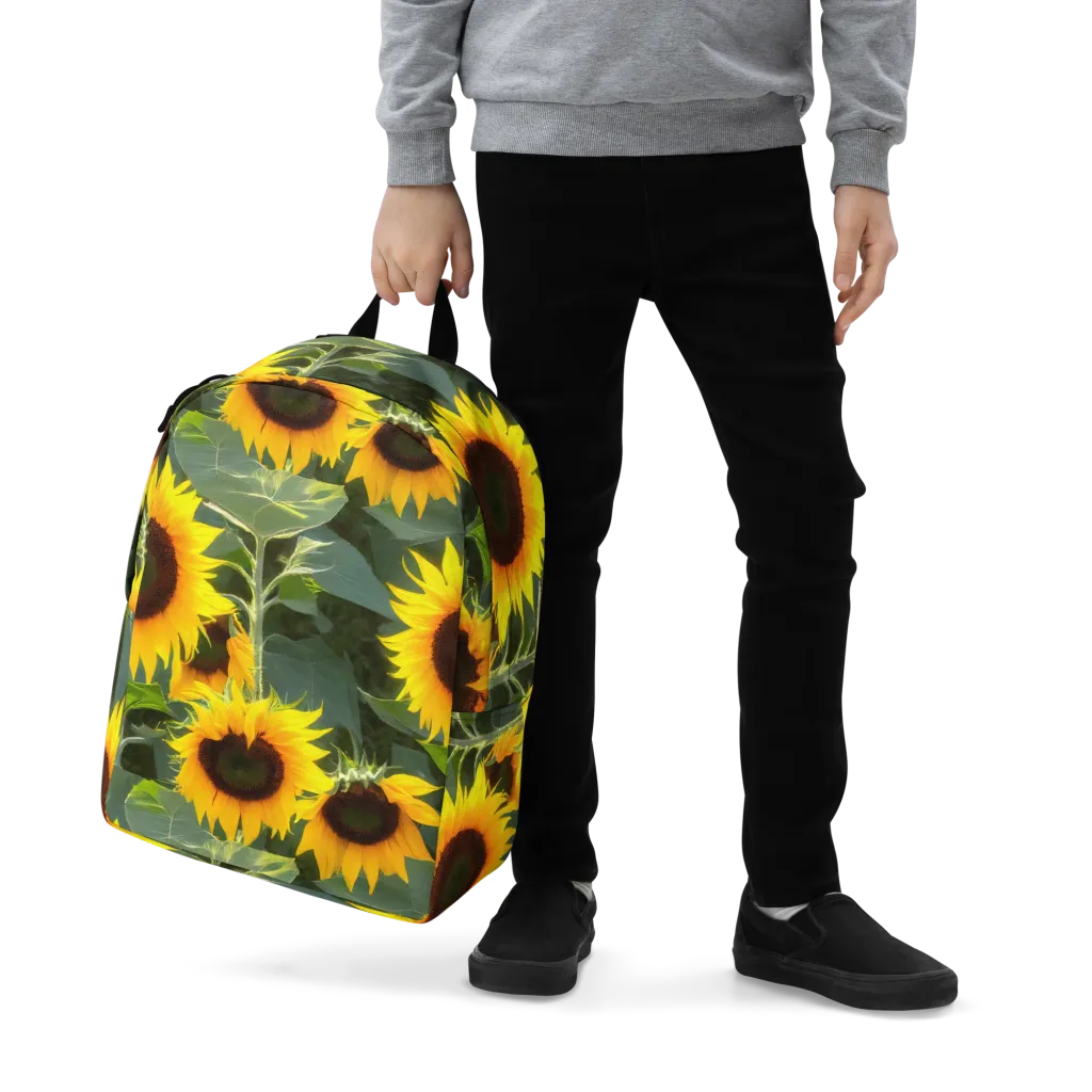Solar Bloom on Minimalist Backpack — Zoomed-in
