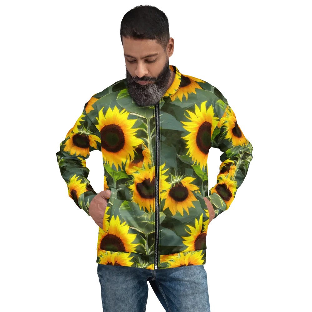 Solar Bloom on Bomber Jacket — Front