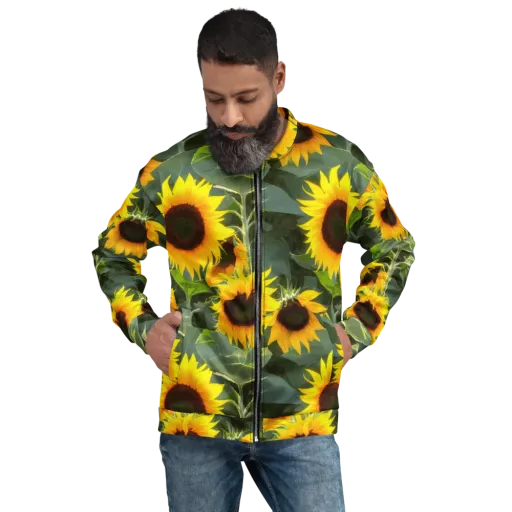 Solar Bloom on a Bomber Jacket