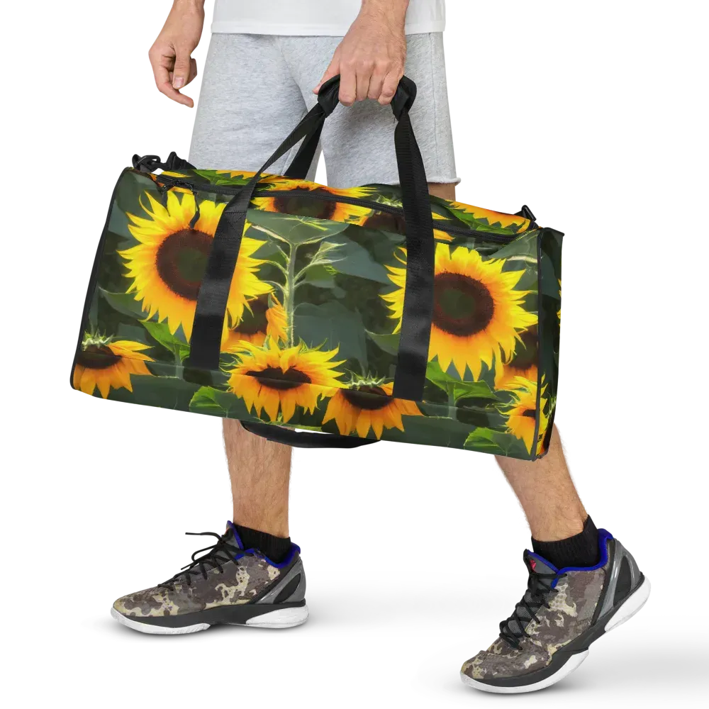 Solar Bloom on Duffle Bag — Front