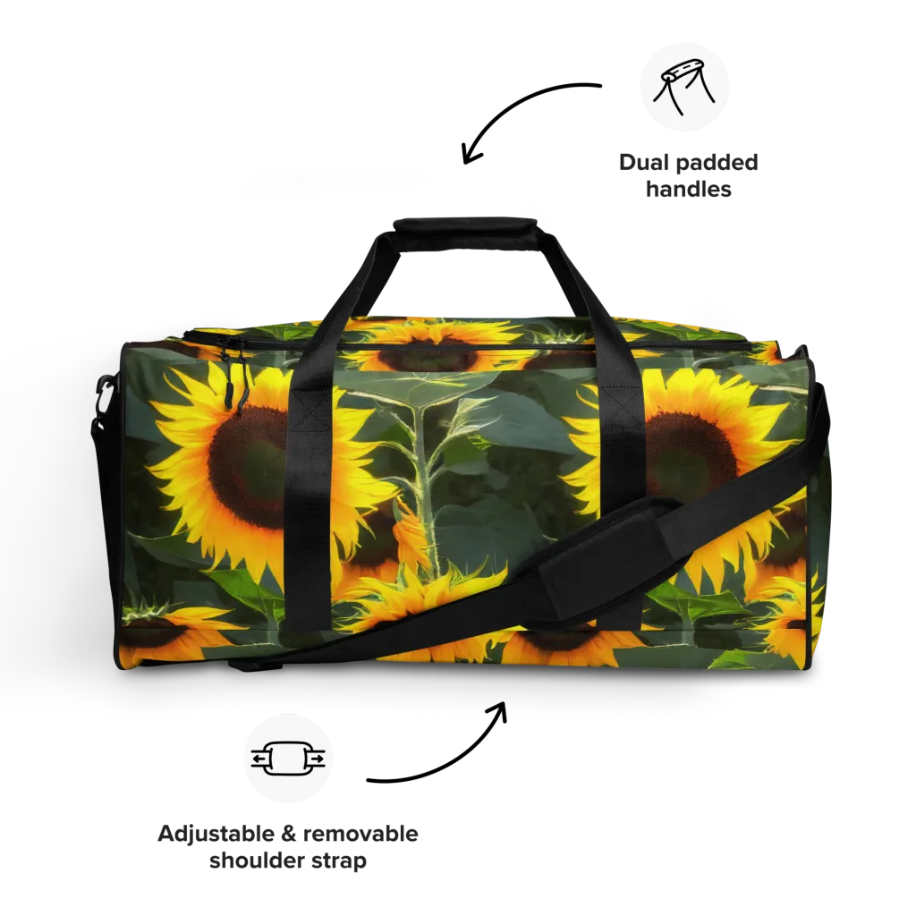 Solar Bloom on Duffle Bag — Front