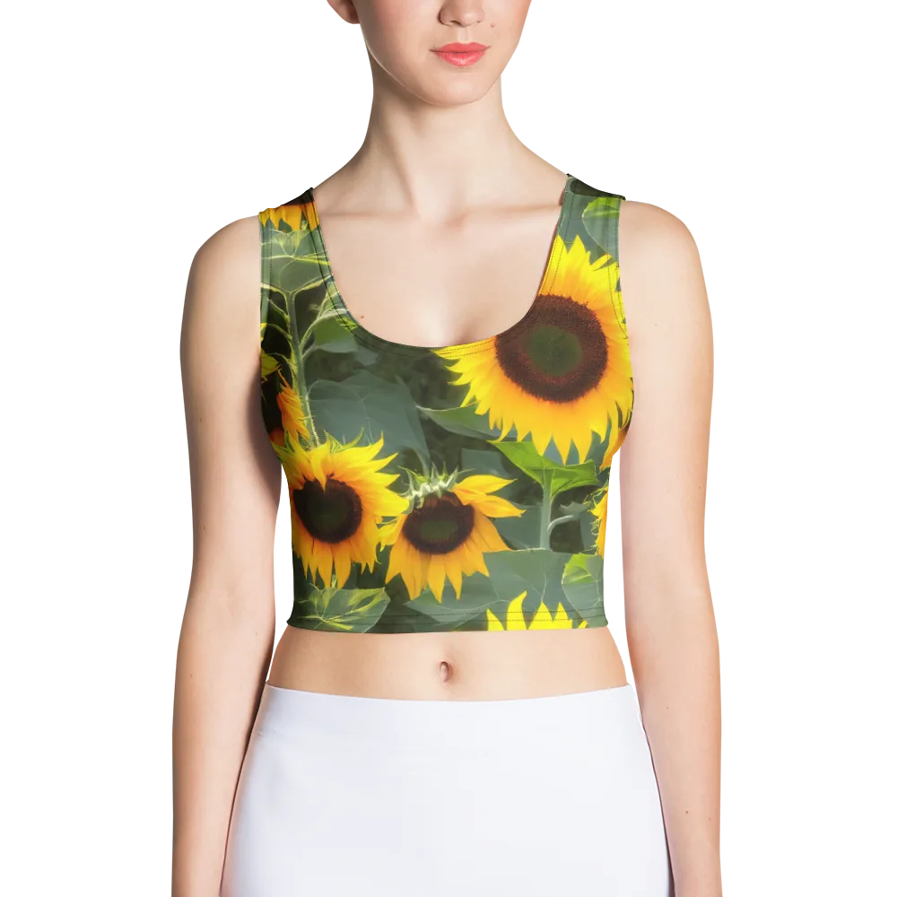 Solar Bloom on Crop Top — Front