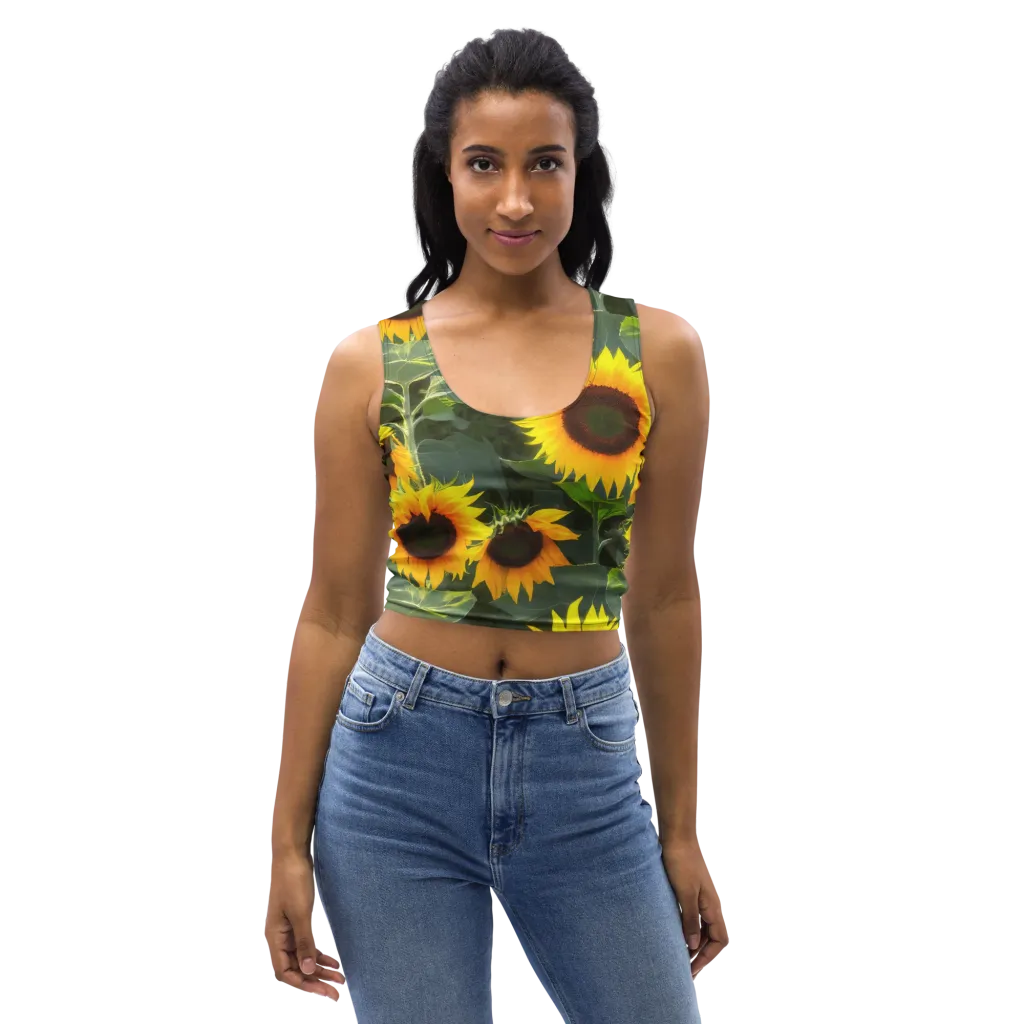 Solar Bloom on Crop Top — Front