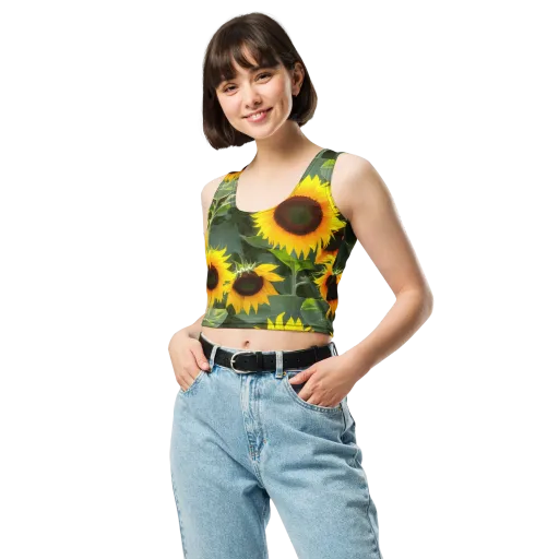 Solar Bloom on a Crop Top