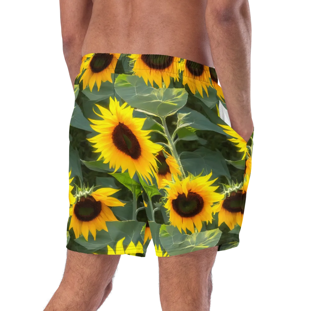 Solar Bloom on Swim Trunks — Right Back