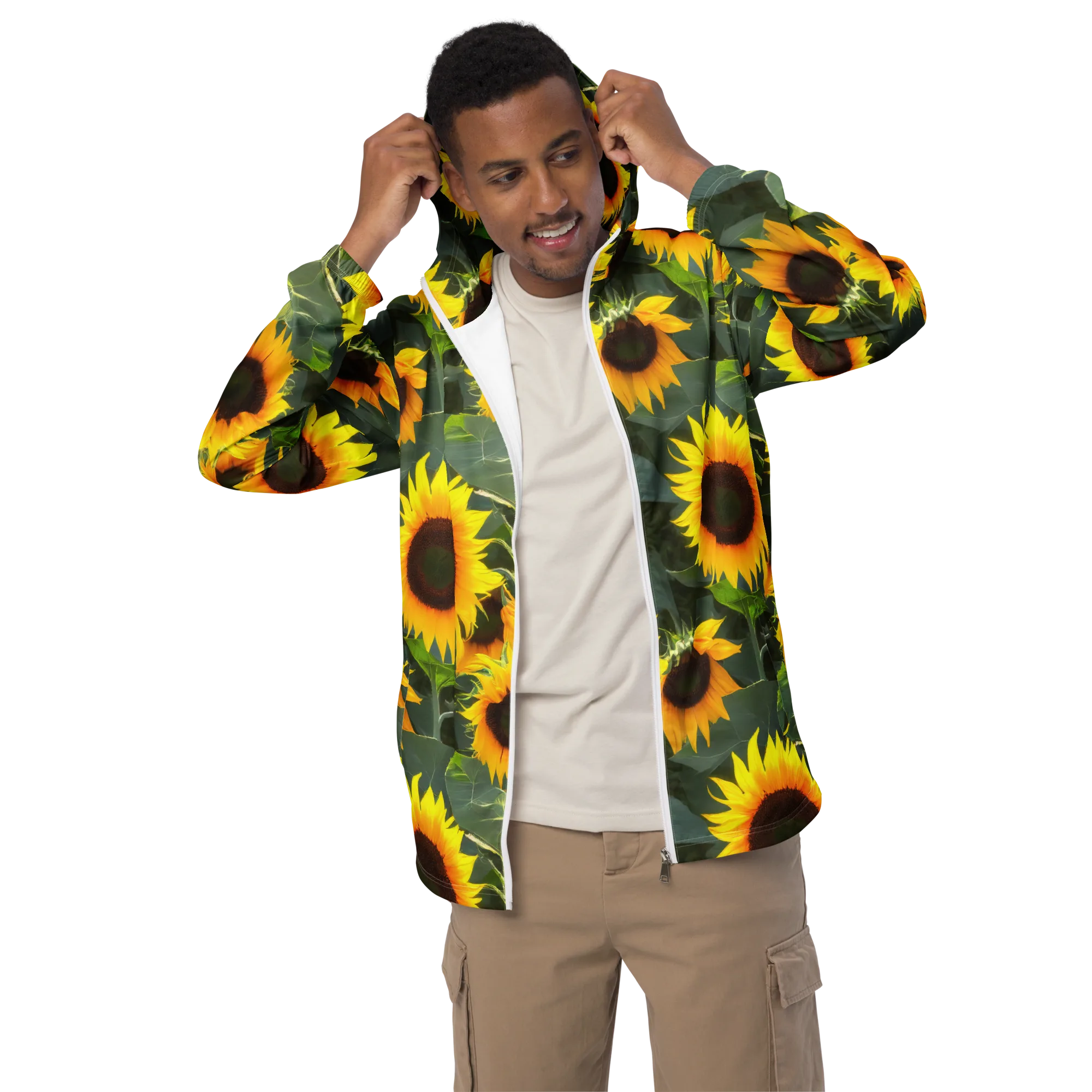 Solar Bloom on Men's Windbreaker — Front