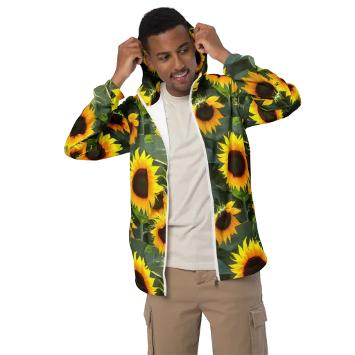 Solar Bloom on a Men's Windbreaker