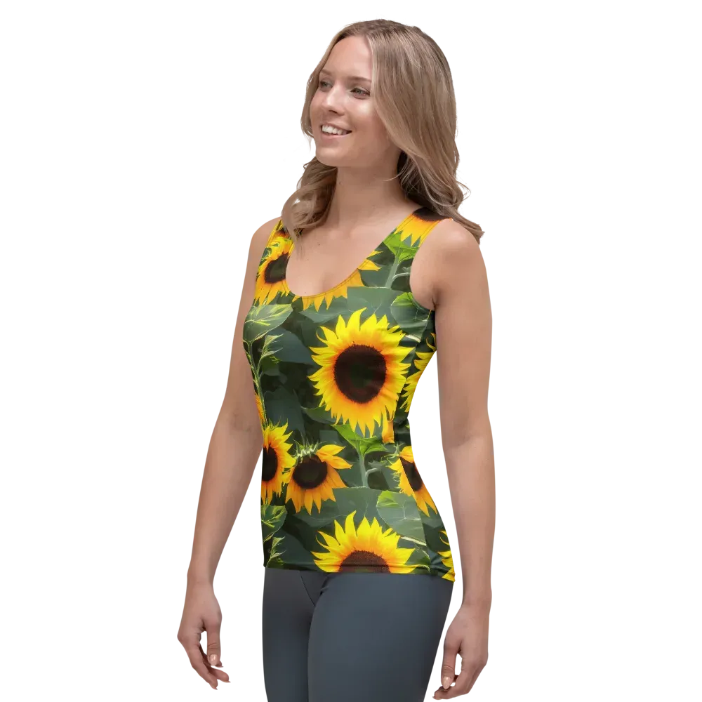 Solar Bloom on Women's Tank Top — Left Front