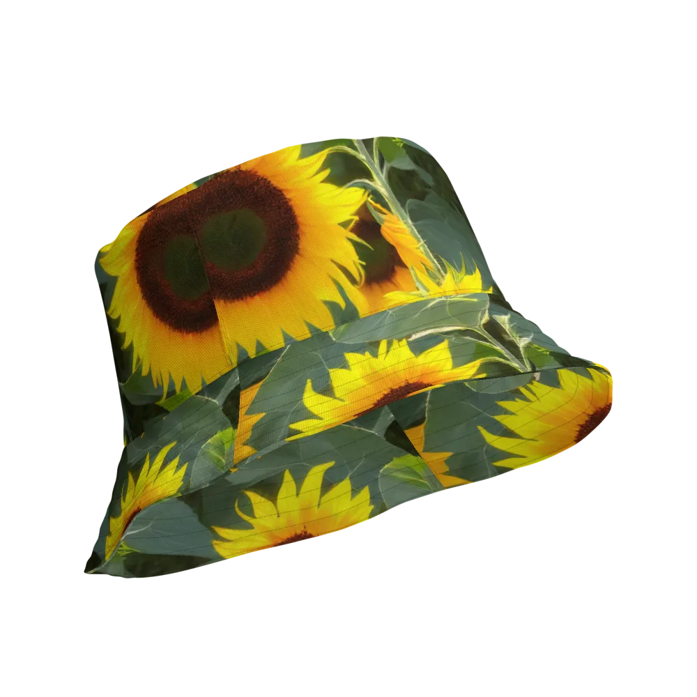 Solar Bloom on Reversible Bucket Hat — Product details Outside
