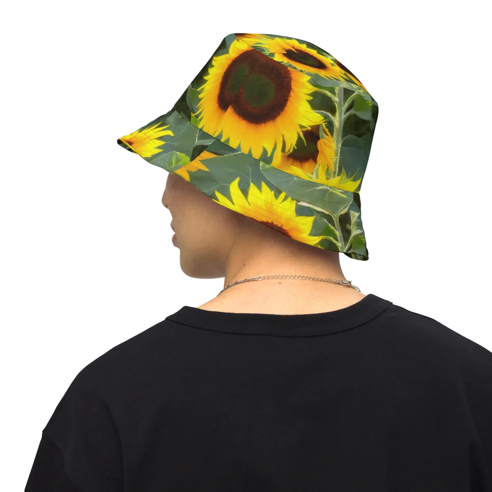 Solar Bloom on Reversible Bucket Hat — Back Inside