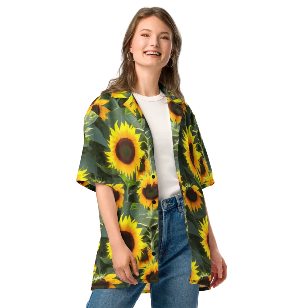 Solar Bloom on Button Shirt — Front