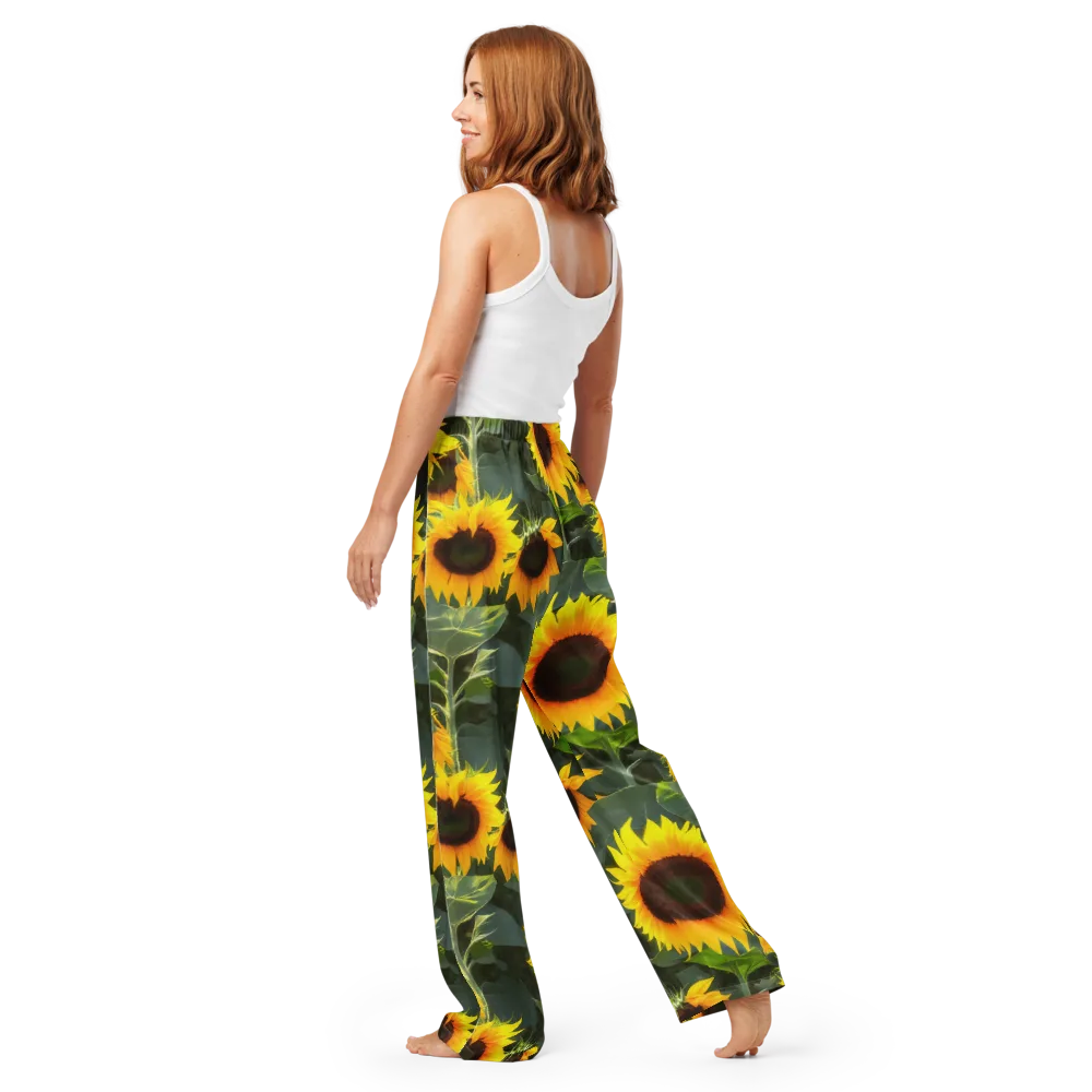 Solar Bloom on Women's Pajama Pants — Back