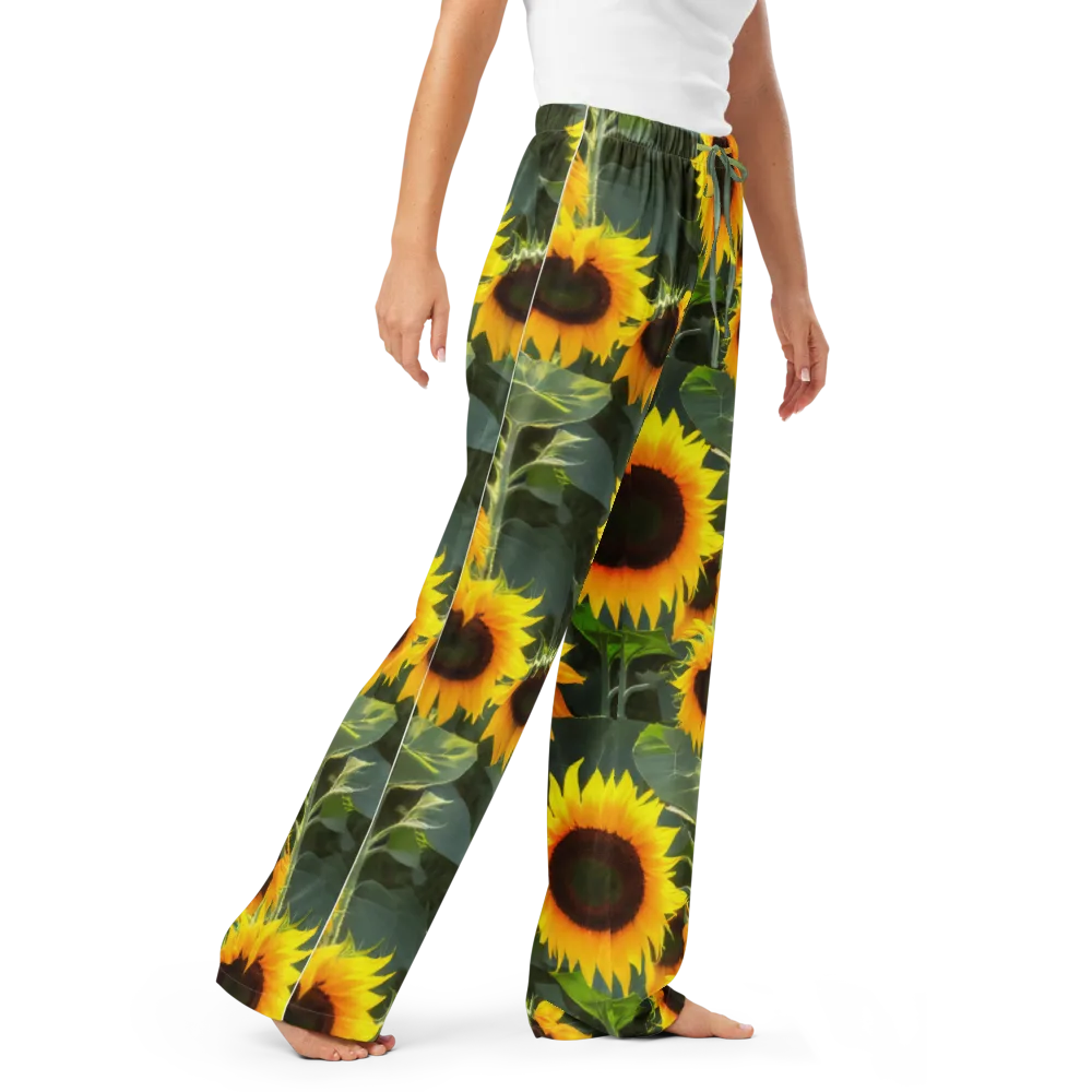 Solar Bloom on Women's Pajama Pants — Right Front